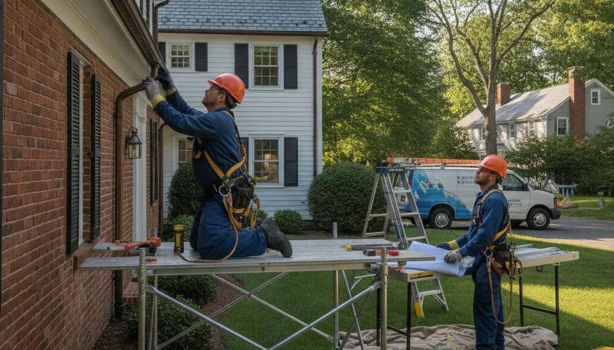 Mansfield, MA plumber repairing a home plumbing fixture for plumbing repair service