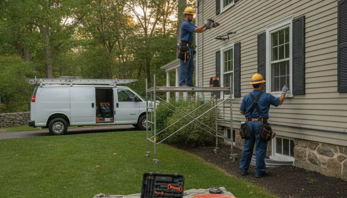 Mansfield MA plumber repairing a leaking pipe for a local plumbing service